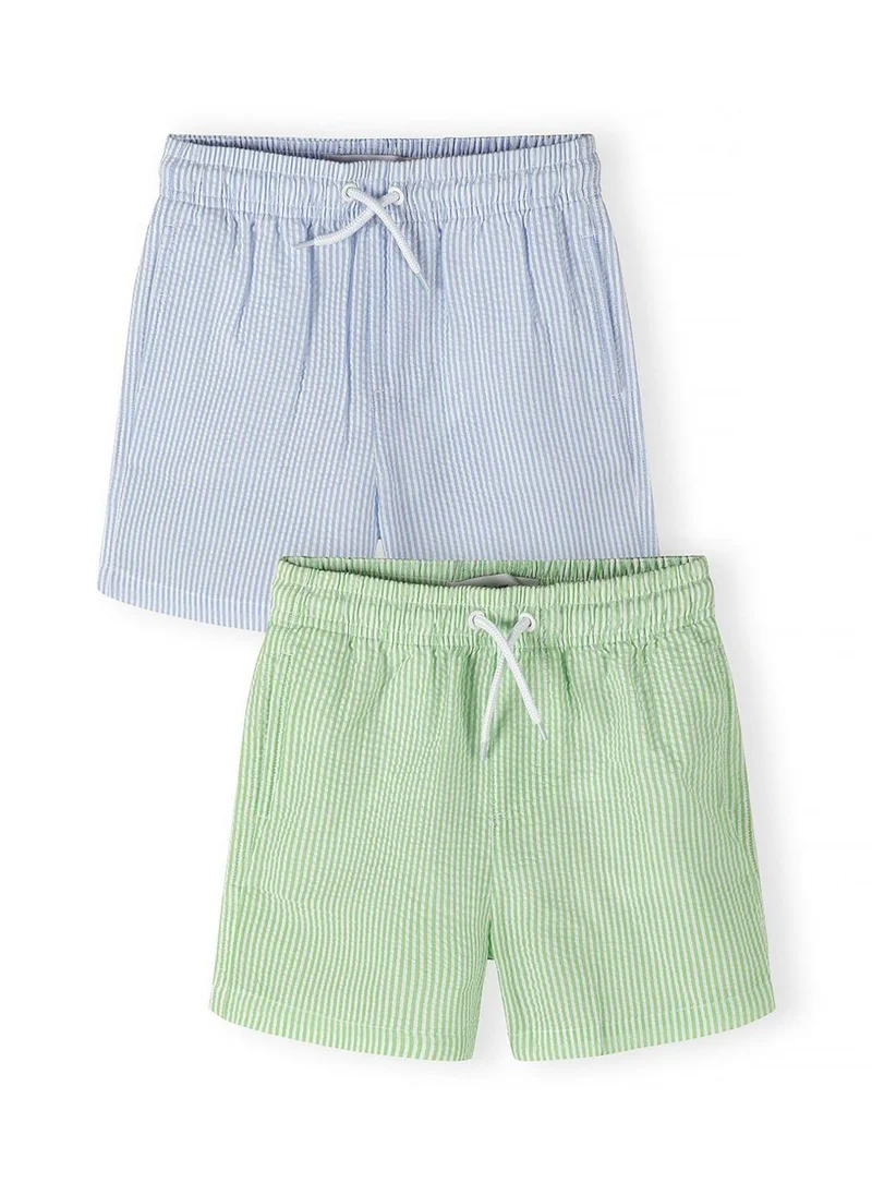 MINOTI Boys swim shorts 2-pack blue turquoise striped